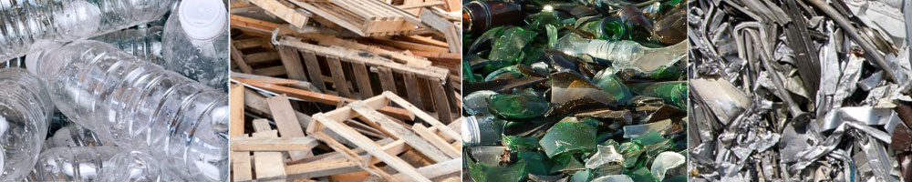 Recyclable materials processing - plastic bottles, wood pallets, commingled glass, scrap metals and more